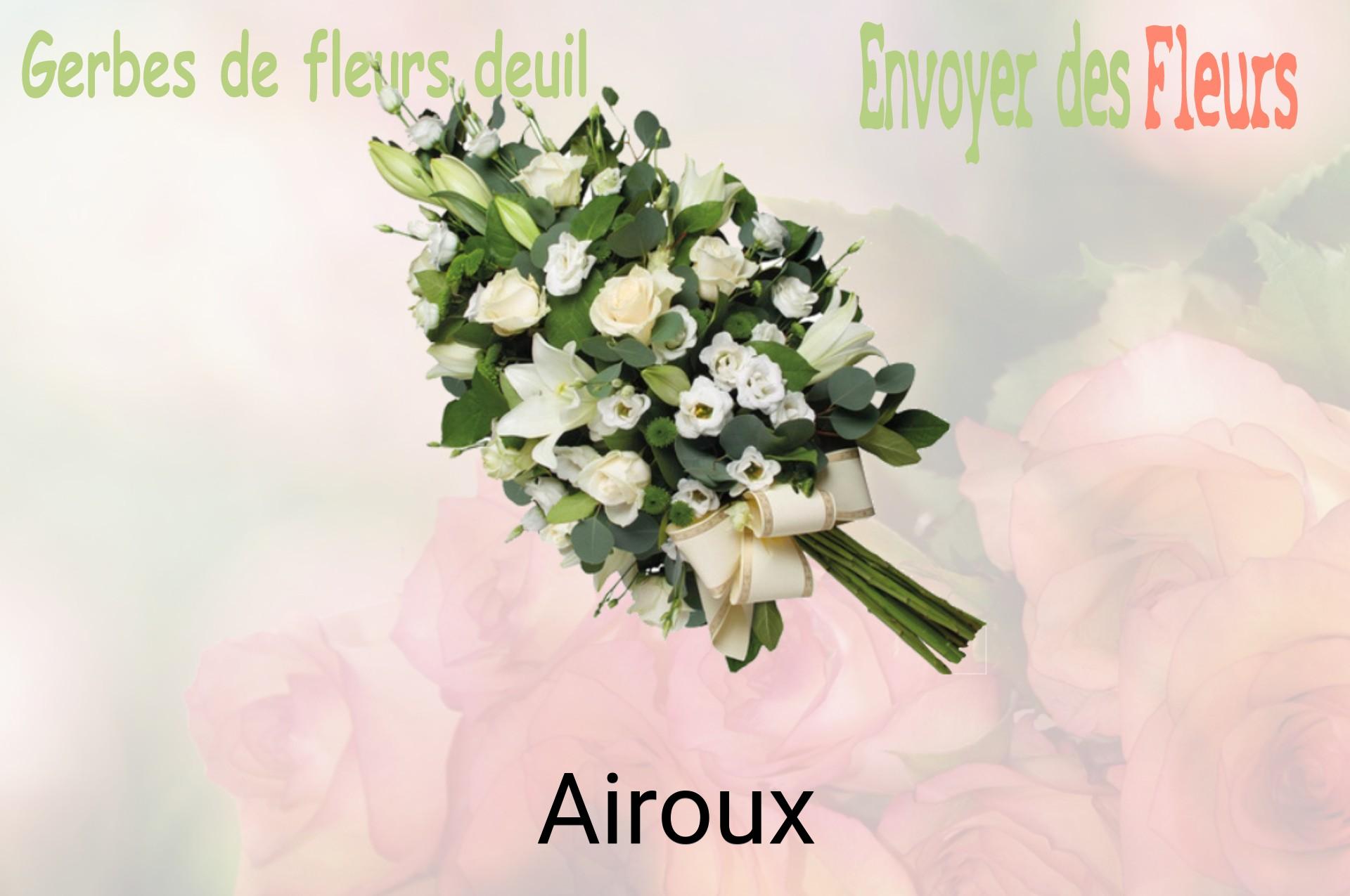 Gerbe de fleurs de deuil livrée à Airoux